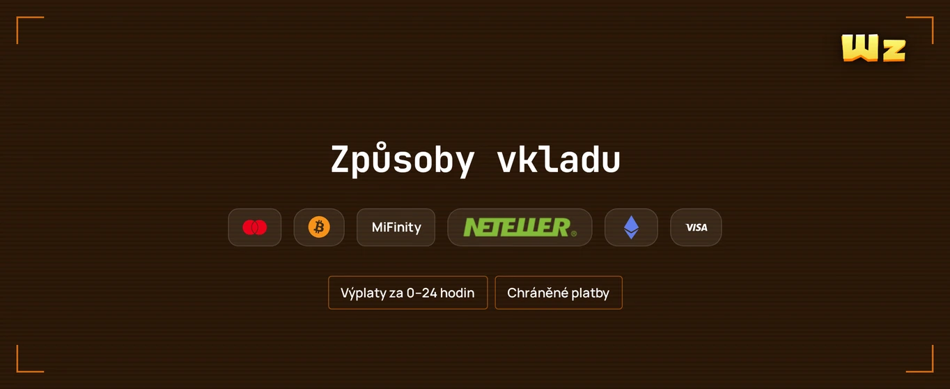 Vyberte si metodu vkladu
